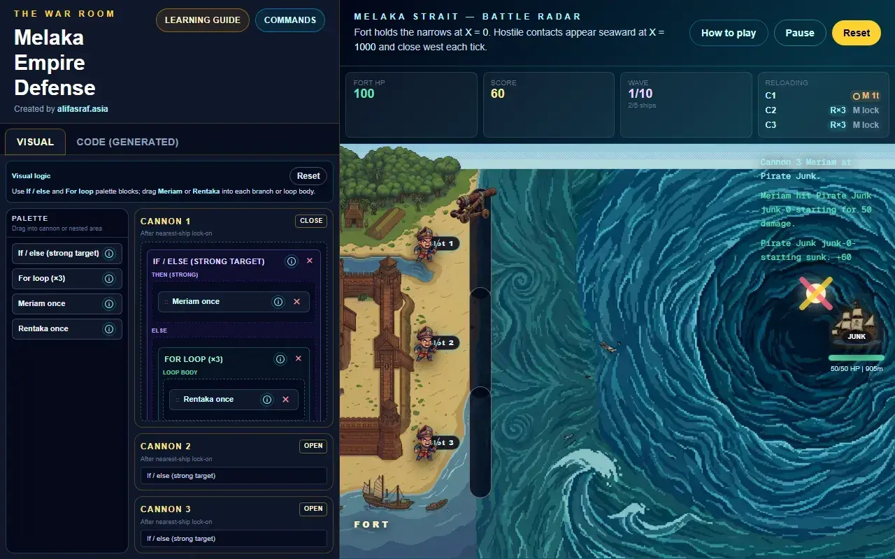 Melaka Empire Defense homepage